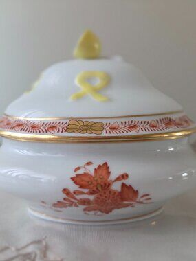 Vintage Herend Hungary Porcelain Mini Tureen